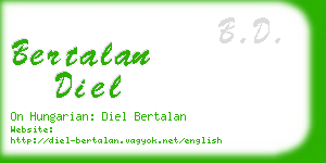 bertalan diel business card